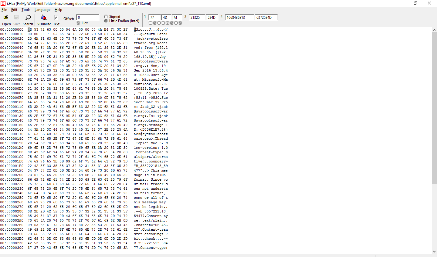 hexadecimal-script-eml-lotus-notes