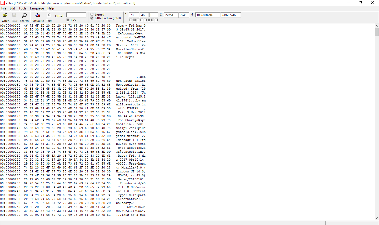 Hex structure EML File hex-structure-eml-file