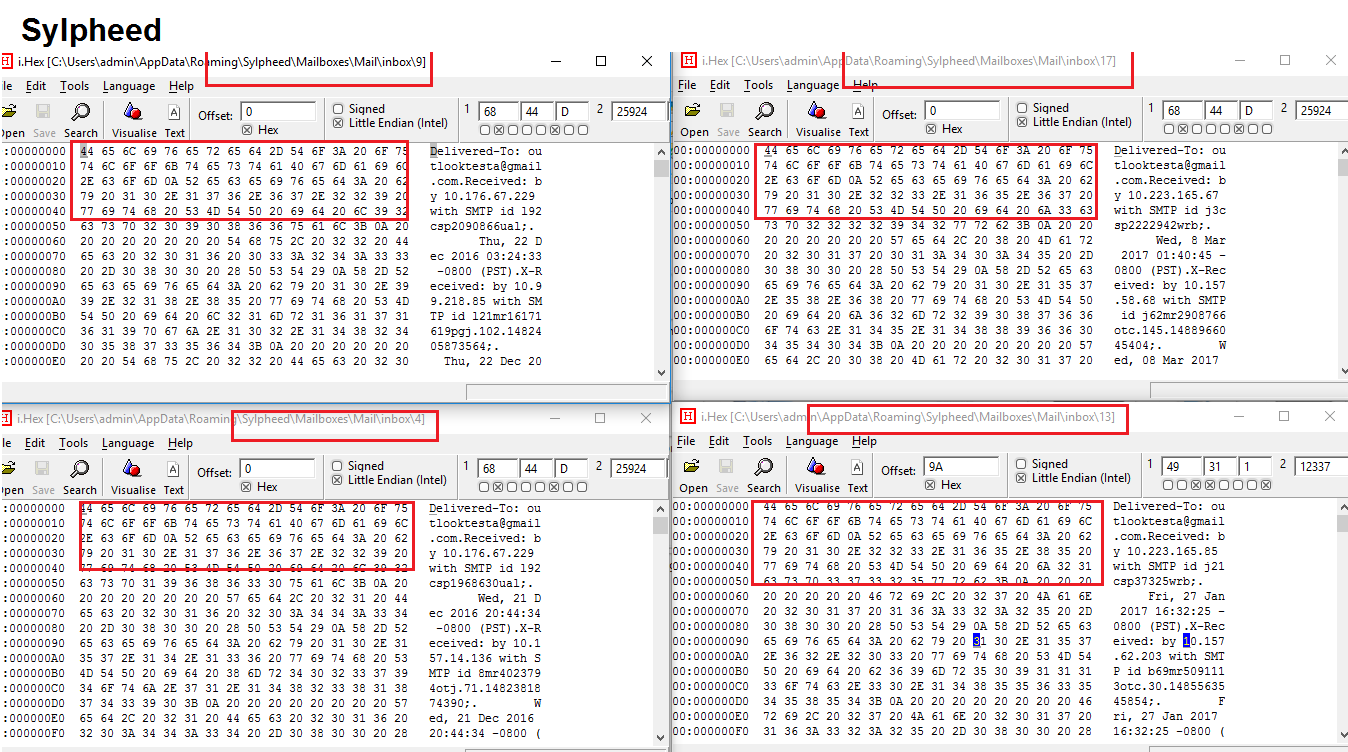 Sylpheed-multiple-files-hex-code-signature